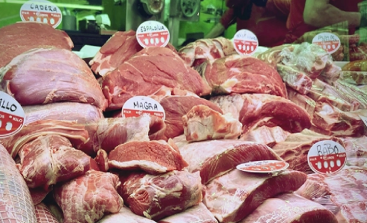 piezas de carne del mostrador de jm parra e hijos