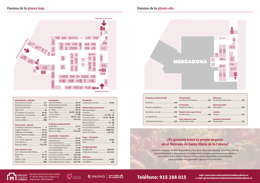 plano de puestos mercado santa maria de la cabeza