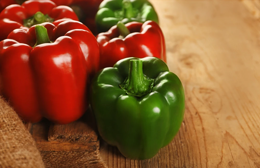 pimiento rojo verde